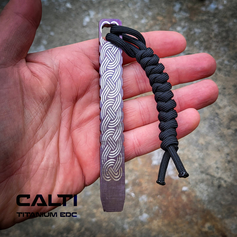 Load image into Gallery viewer, CALTI Slim Titanium Pocket Prybar: Ultra-Strong &amp; Lightweight EDC Tool Customized Viking
