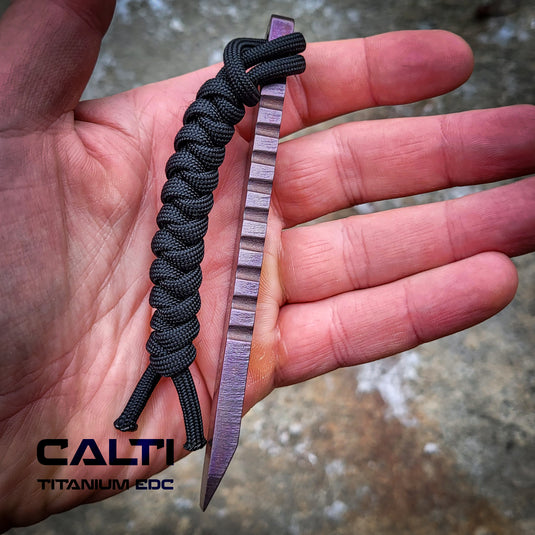 CALTI Slim Titanium Pocket Prybar: Ultra-Strong & Lightweight EDC Tool Customized Viking