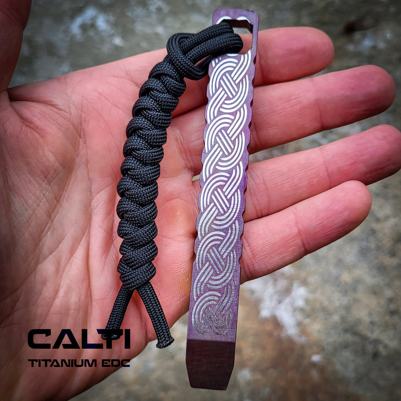 Load image into Gallery viewer, CALTI Slim Titanium Pocket Prybar: Ultra-Strong &amp; Lightweight EDC Tool Customized Viking
