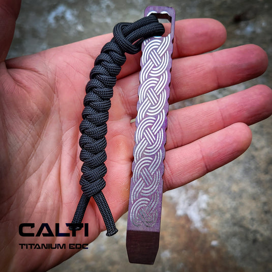 CALTI Slim Titanium Pocket Prybar: Ultra-Strong & Lightweight EDC Tool Customized Viking