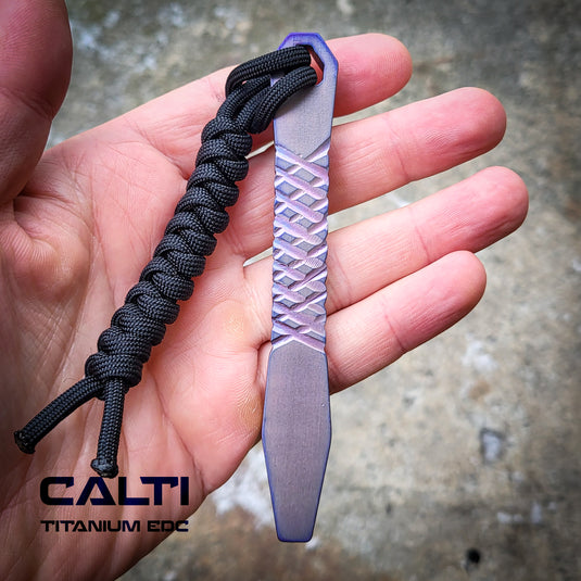 CALTI Slim Titanium Pocket Prybar: Ultra-Strong & Lightweight EDC Tool Customized