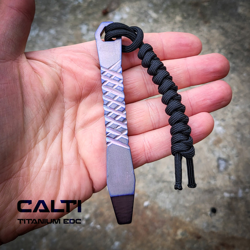 Load image into Gallery viewer, CALTI Slim Titanium Pocket Prybar: Ultra-Strong &amp; Lightweight EDC Tool Customized
