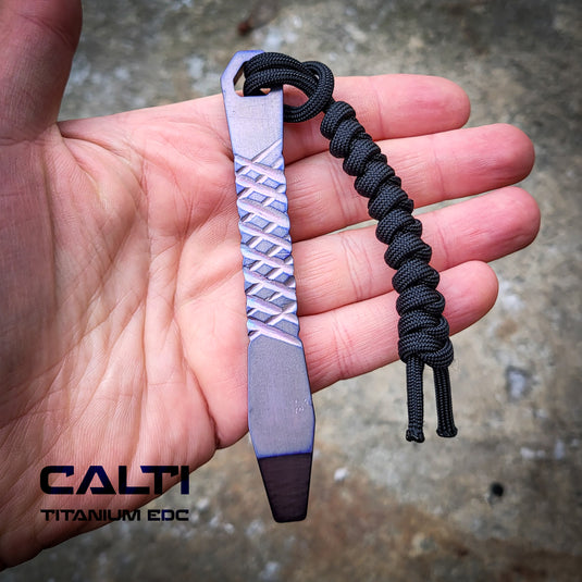 CALTI Slim Titanium Pocket Prybar: Ultra-Strong & Lightweight EDC Tool Customized