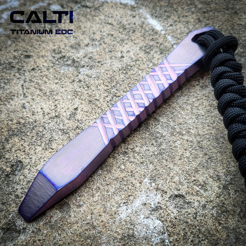 Load image into Gallery viewer, CALTI Slim Titanium Pocket Prybar: Ultra-Strong &amp; Lightweight EDC Tool Customized
