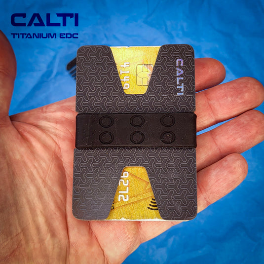 Ultimate Titanium EDC Collector’s Set – 4-Piece Tactical Gift Bundle: Utility Knife, RFID Wallet, Pocket Prybar & Grooming Comb