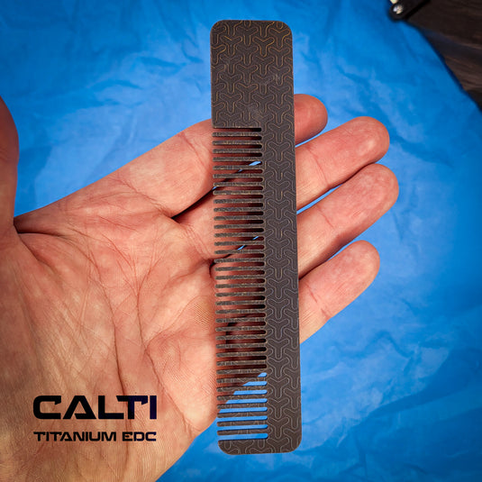 Ultimate Titanium EDC Collector’s Set – 4-Piece Tactical Gift Bundle: Utility Knife, RFID Wallet, Pocket Prybar & Grooming Comb