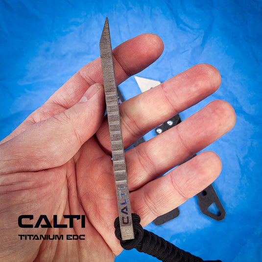 Ultimate Titanium EDC Collector’s Set – 4-Piece Tactical Gift Bundle: Utility Knife, RFID Wallet, Pocket Prybar & Grooming Comb