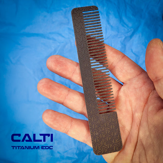 Ultimate Titanium EDC Collector’s Set – 4-Piece Tactical Gift Bundle: Utility Knife, RFID Wallet, Pocket Prybar & Grooming Comb