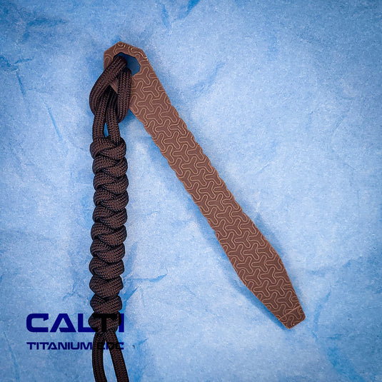 CALTI Slim Titanium Black Engraved Pocket Prybar: Ultra-Strong & Lightweight EDC Tool Customized