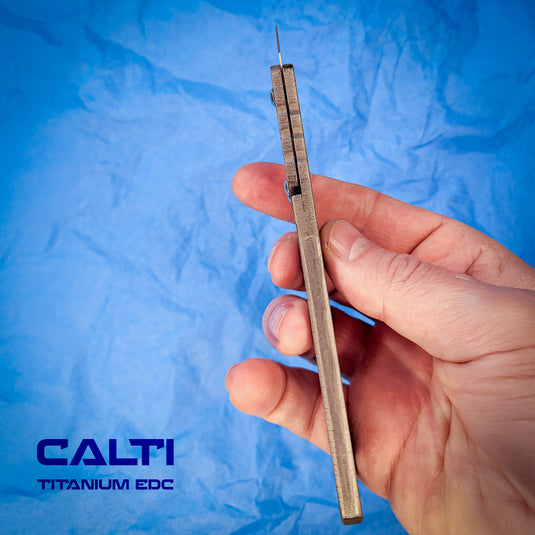 Ultimate Titanium EDC Collector’s Set – 4-Piece Tactical Gift Bundle: Utility Knife, RFID Wallet, Pocket Prybar & Grooming Comb