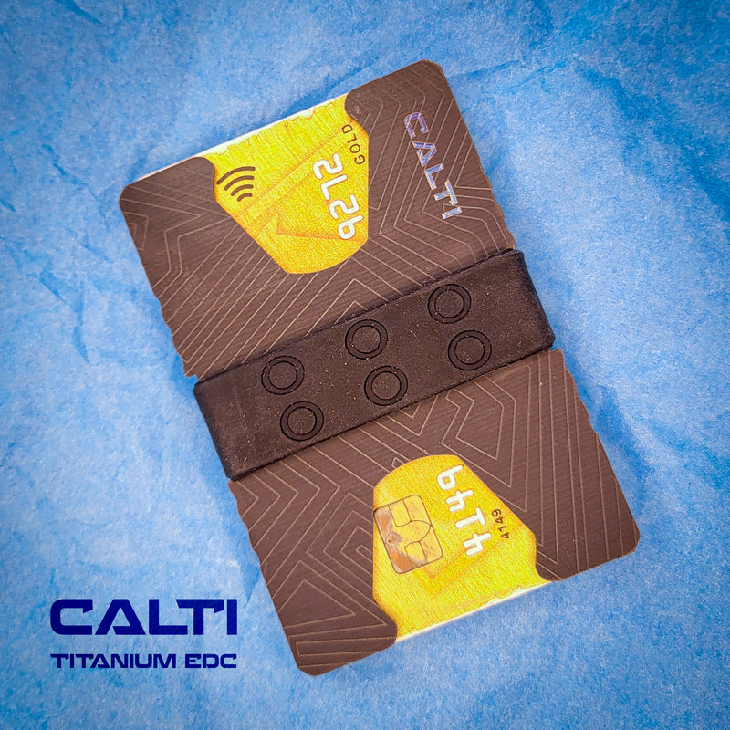 Load image into Gallery viewer, Ultimate Titanium EDC Collector’s Set – 5-Piece Tactical Gift Bundle: Utility Knife, RFID Wallet, Pocket Prybar, Hypoallergenic Cross &amp; Grooming Comb
