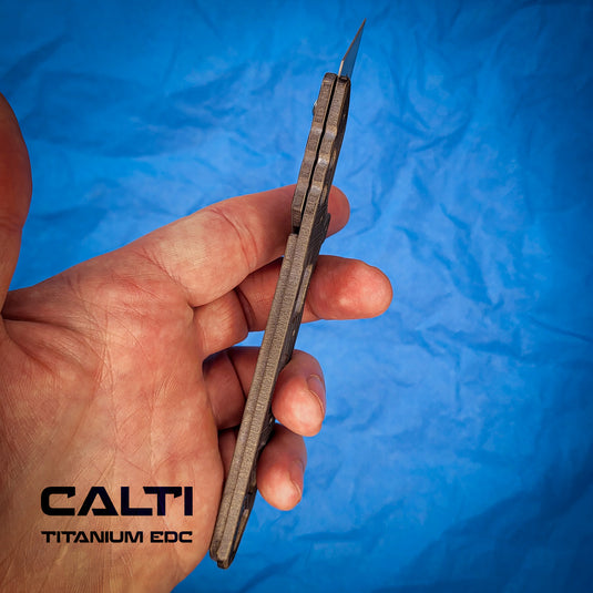 Custom Titanium Black Utility Blade Holder - EDC Pocket Knife & Box Cutter - Durable EDC Blade Holder