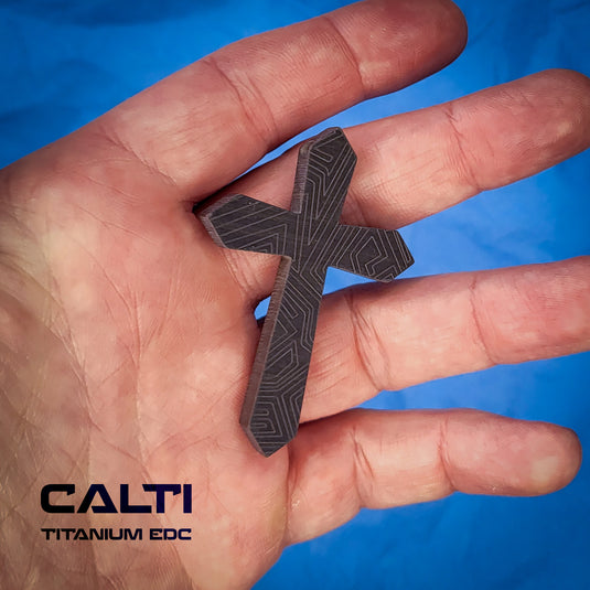 Titanium Black Cross, Hypoallergic Christian Custom Accessory, Necklace or Keychain, Christian Gift