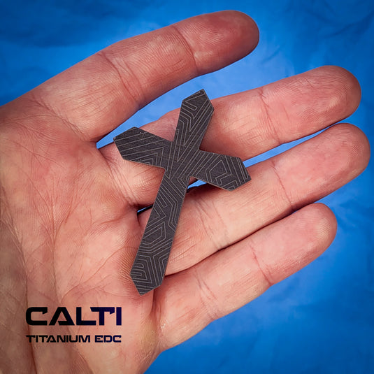 Titanium Black Cross, Hypoallergic Christian Custom Accessory, Necklace or Keychain, Christian Gift