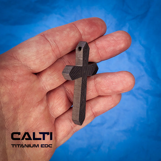 Ultimate Titanium EDC Collector’s Set – 5-Piece Tactical Gift Bundle: Utility Knife, RFID Wallet, Pocket Prybar, Hypoallergenic Cross & Grooming Comb