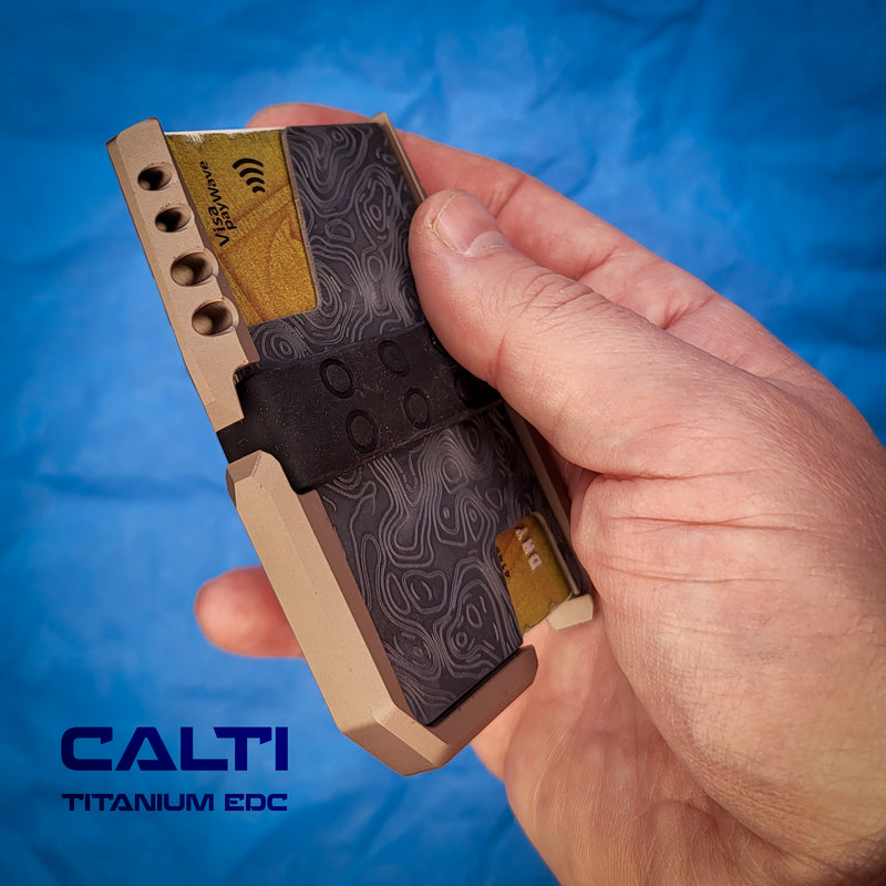 Load image into Gallery viewer, Ultimate Titanium EDC Collector’s Set – 3-Piece Tactical Gift Bundle: RFID Wallet, Pocket Prybar &amp; Grooming Comb
