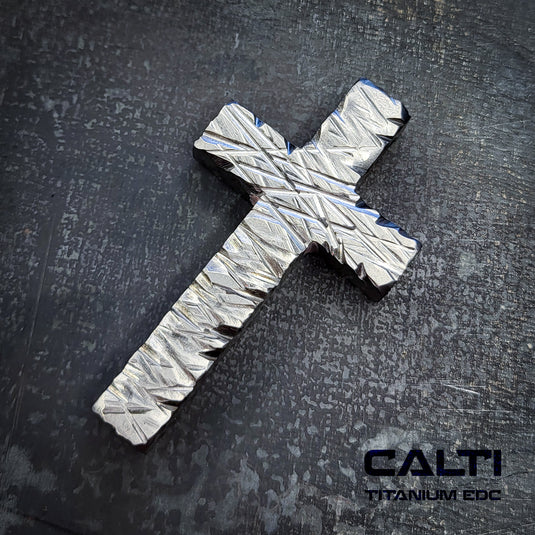 Custom Titanium Large Cross Necklace/Keychain: Hypoallergenic Christian Accessory