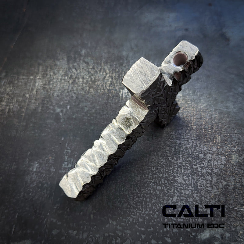 Load image into Gallery viewer, Custom Titanium Large Cross Necklace/Keychain: Hypoallergenic Christian Accessory
