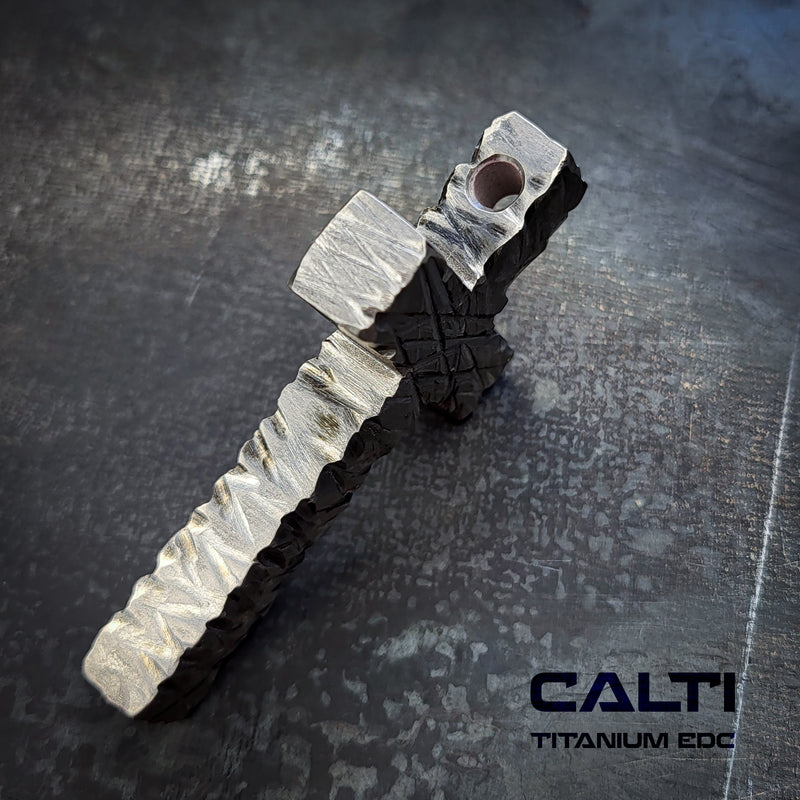 Load image into Gallery viewer, Custom Titanium Large Cross Necklace/Keychain: Hypoallergenic Christian Accessory
