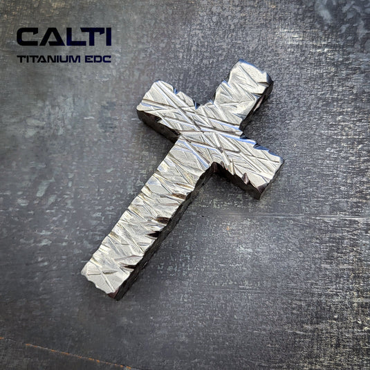 Custom Titanium Large Cross Necklace/Keychain: Hypoallergenic Christian Accessory