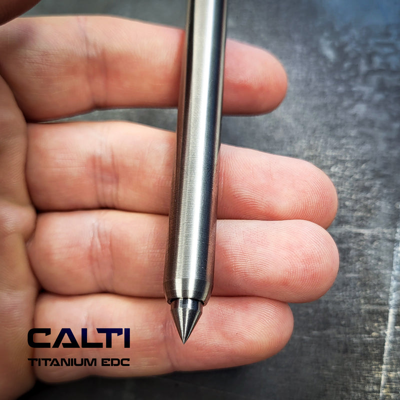 Load image into Gallery viewer, Titanium Minimalist Machinist Precision Scribe from Calti | Industrial Carbide-Tipped Marking Pen
