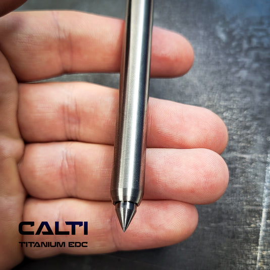 Titanium Minimalist Machinist Precision Scribe from Calti | Industrial Carbide-Tipped Marking Pen