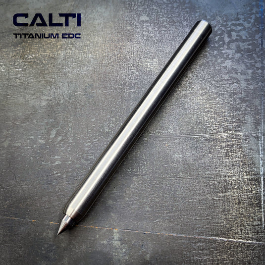 Titanium Minimalist Machinist Precision Scribe from Calti | Industrial Carbide-Tipped Marking Pen