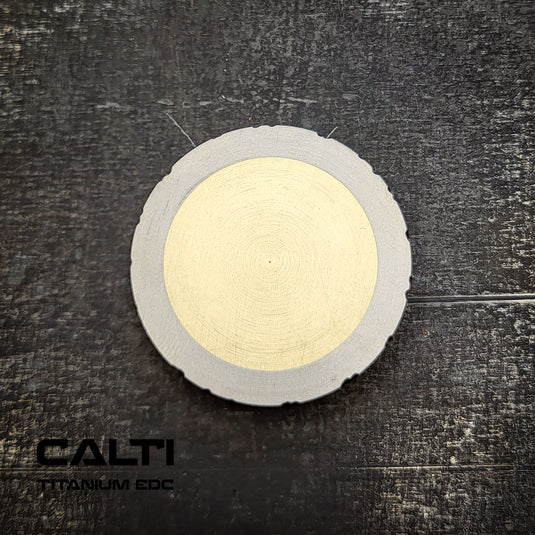 Titanium & Brass EDC Challenge Coin | 35mm Hand-Finished Multi-Metal Token