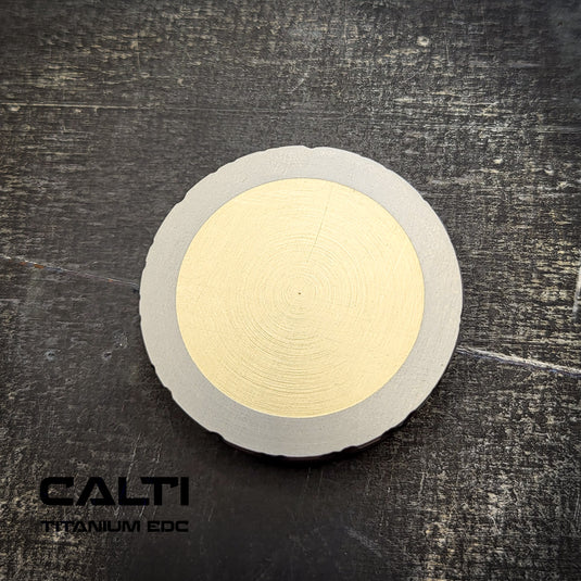 Titanium & Brass EDC Challenge Coin | 35mm Hand-Finished Multi-Metal Token