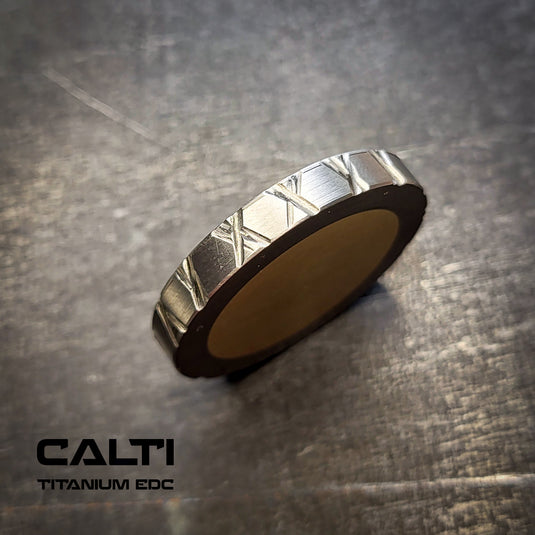 Titanium & Brass EDC Challenge Coin | 35mm Hand-Finished Multi-Metal Token