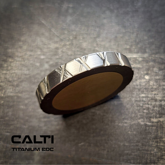 Titanium & Brass EDC Challenge Coin | 35mm Hand-Finished Multi-Metal Token