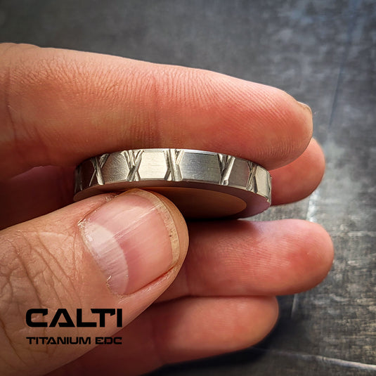 Titanium & Brass EDC Challenge Coin | 35mm Hand-Finished Multi-Metal Token