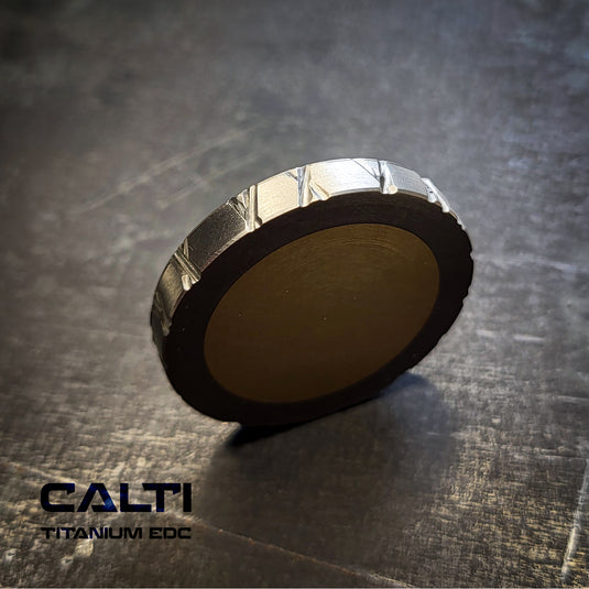 Titanium & Brass EDC Challenge Coin | 35mm Hand-Finished Multi-Metal Token