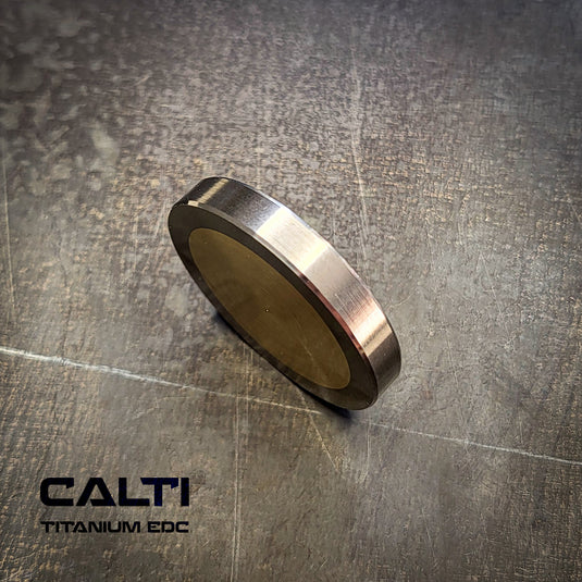 Titanium & Brass EDC Challenge Coin | 35mm Hand-Finished Multi-Metal Token