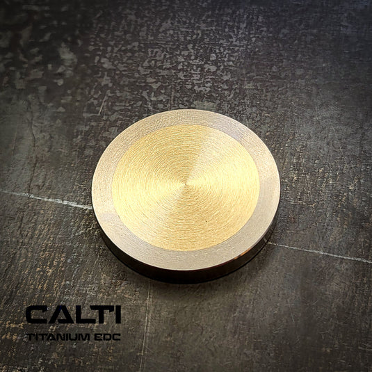 Titanium & Brass EDC Challenge Coin | 35mm Hand-Finished Multi-Metal Token