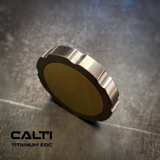 Titanium & Brass EDC Challenge Coin | 35mm Hand-Finished Multi-Metal Token
