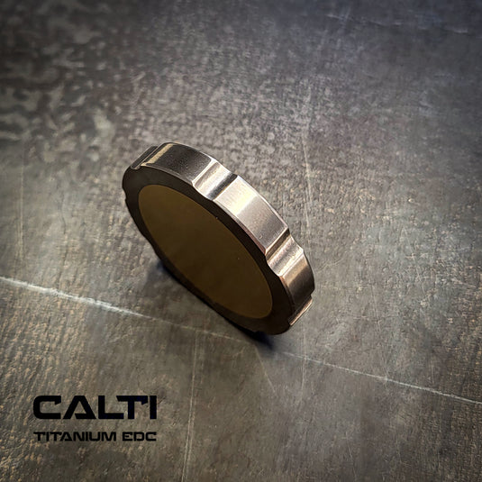Titanium & Brass EDC Challenge Coin | 35mm Hand-Finished Multi-Metal Token