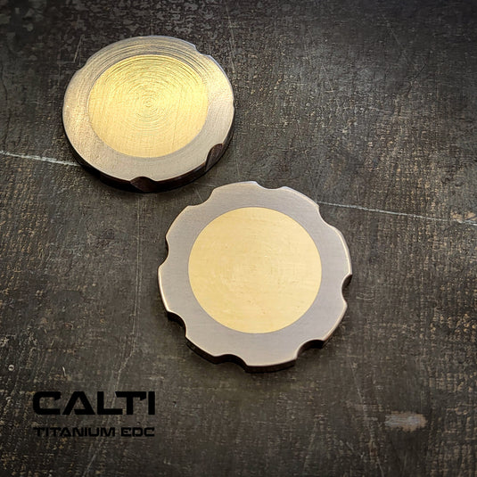 Titanium & Brass EDC Challenge Coin | 32mm Hand-Finished Multi-Metal Token