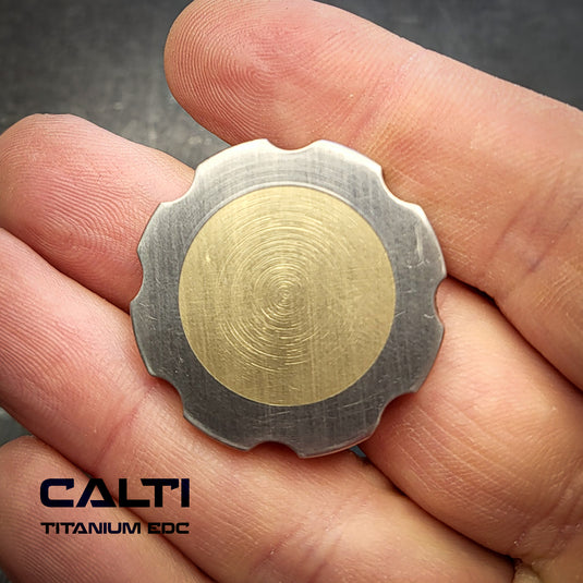 Titanium & Brass EDC Challenge Coin | 32mm Hand-Finished Multi-Metal Token