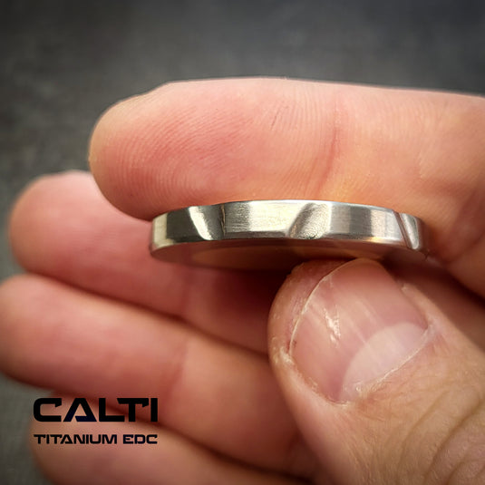 Titanium & Brass EDC Challenge Coin | 32mm Hand-Finished Multi-Metal Token