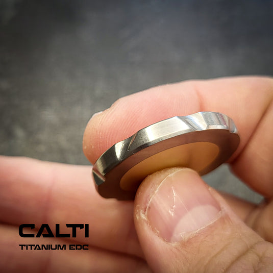 Titanium & Brass EDC Challenge Coin | 32mm Hand-Finished Multi-Metal Token