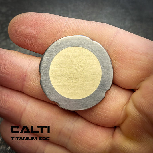 Titanium & Brass EDC Challenge Coin | 32mm Hand-Finished Multi-Metal Token