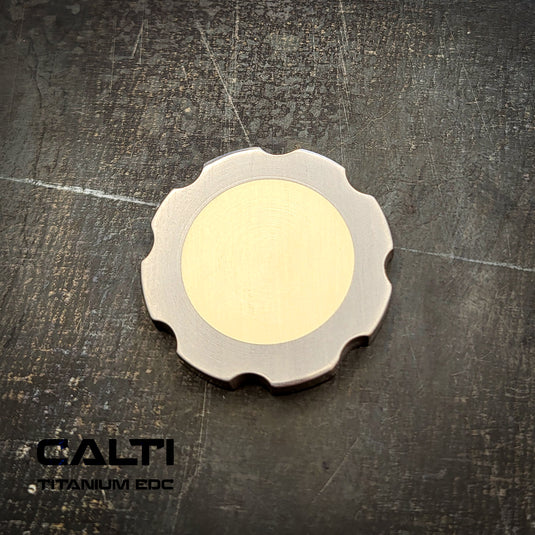 Titanium & Brass EDC Challenge Coin | 32mm Hand-Finished Multi-Metal Token