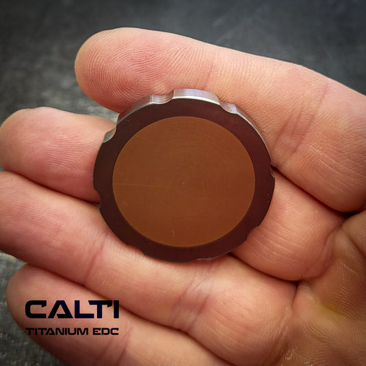Titanium & Brass EDC Challenge Coin | 35mm Hand-Finished Multi-Metal Token