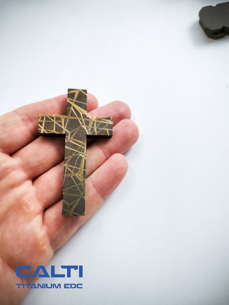 Load image into Gallery viewer, Big Titanium Cross, Hypoallergic Christian Custom Accessory, Necklace or Keychain
