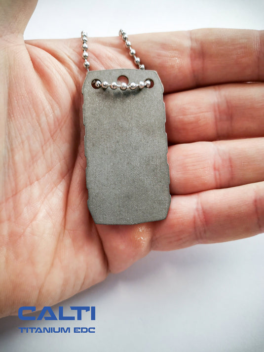 Personalized Titanium Badge, Hypoallergenic, Strong, Lightweight, and Customizable tag for pet, military, medical alert