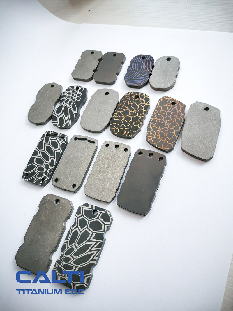 Load image into Gallery viewer, Personalized Titanium Badge, Hypoallergenic, Strong, Lightweight, and Customizable tag for pet, military, medical alert
