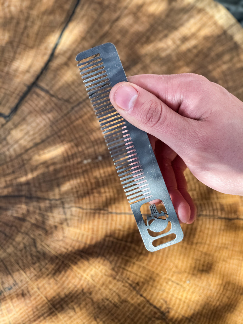 Middle Comb Titanium Middle Travel Comb from Calti, edc tool, edc, every day carry ...