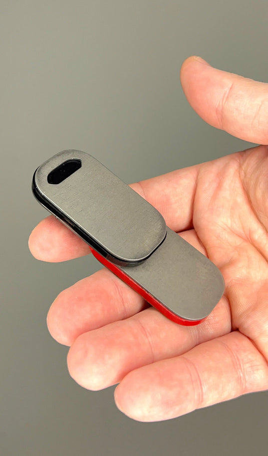 Titanium Haptic Magnetic Fidget Slider from CALTI, EDC Anxiety Tool for Stress Relief, Sensory Stimulator ADHD, Easy Sliding Closed Magnets