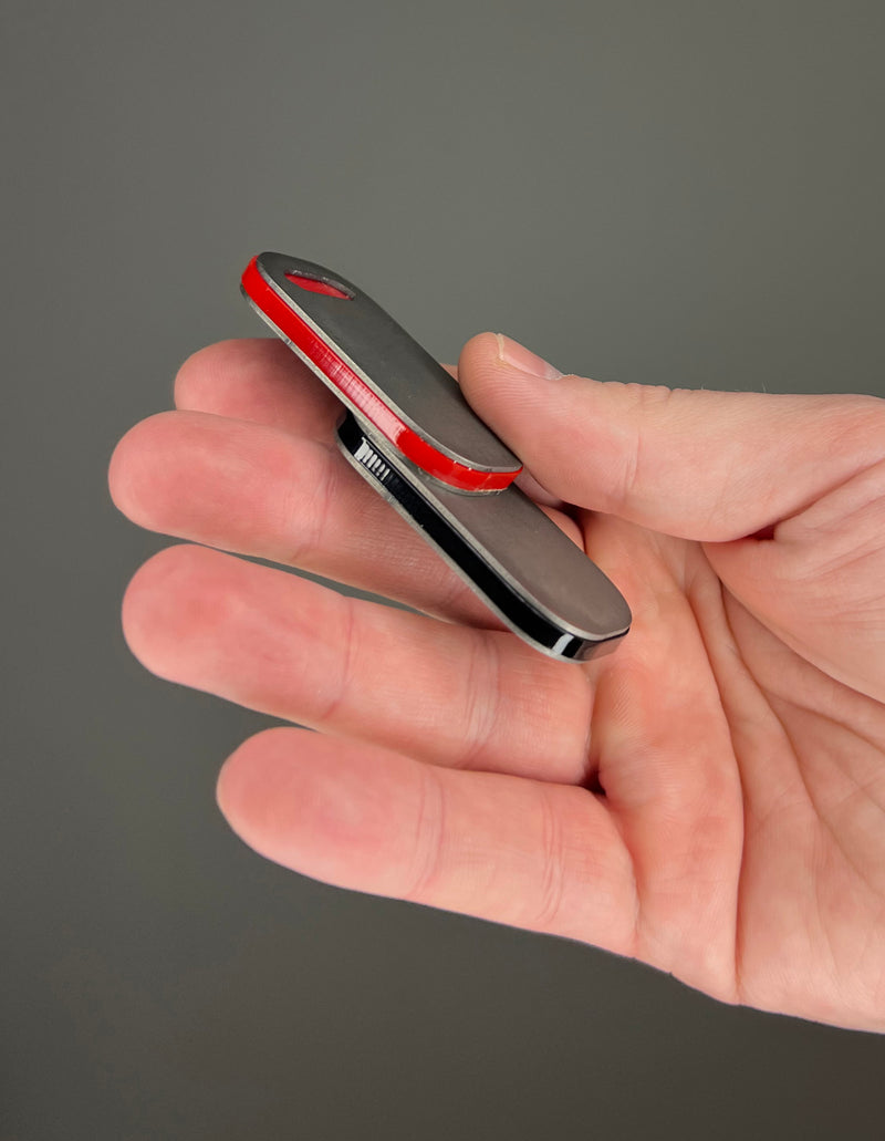 Load image into Gallery viewer, Titanium Haptic Magnetic Fidget Slider from CALTI, EDC Anxiety Tool for Stress Relief, Sensory Stimulator ADHD, Easy Sliding Closed Magnets
